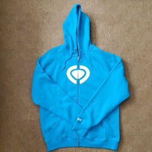 Light Blue Circa Zip Up Hoodie